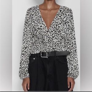 Zara Cheetah Print Blouse